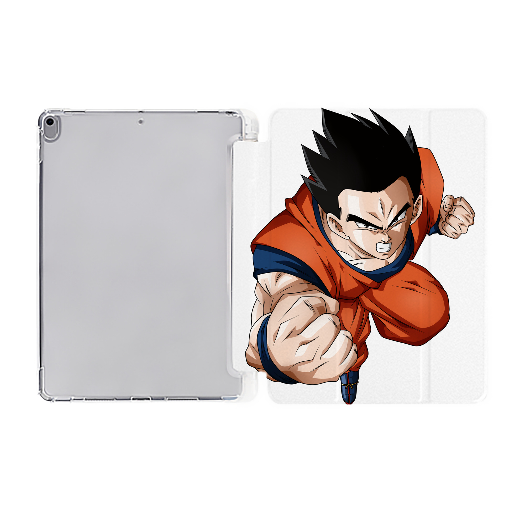 （画像用） ドラゴンボール 孫 悟飯（そんごはん）DRAGON BALL Son Gohan IPad ケース ペン収納付き 三つ折りスタンド PUレザー×シリコン 対応機種9.5/10.5/10.9インチ